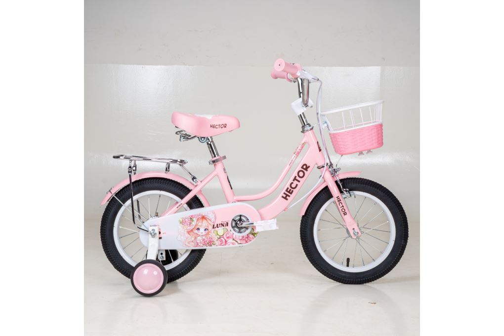 Xe đạp trẻ em nữ Hector Luna 1B 12 inch Hồng Màu Hồng