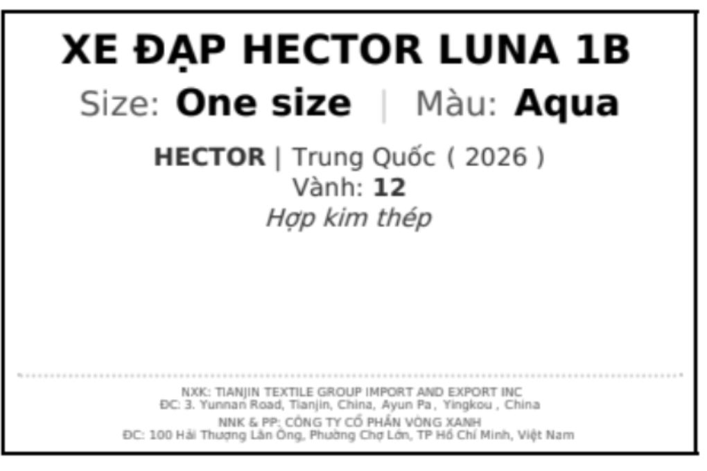 Xe đạp trẻ em nữ Hector Luna 1B 12 inch Xanh Dương Màu Xanh Dương