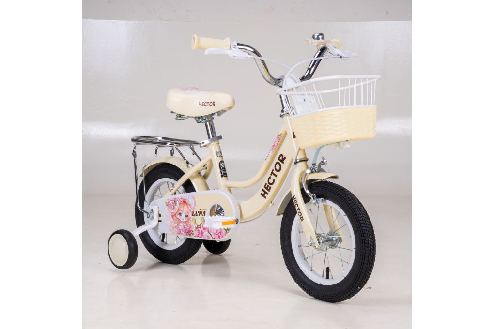 Xe đạp trẻ em nữ Hector Luna 1B 12 inch Kem Màu Kem