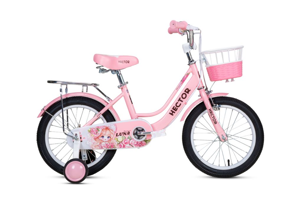 Xe đạp trẻ em nữ Hector Luna 3B 16 inch Hồng Màu Hồng