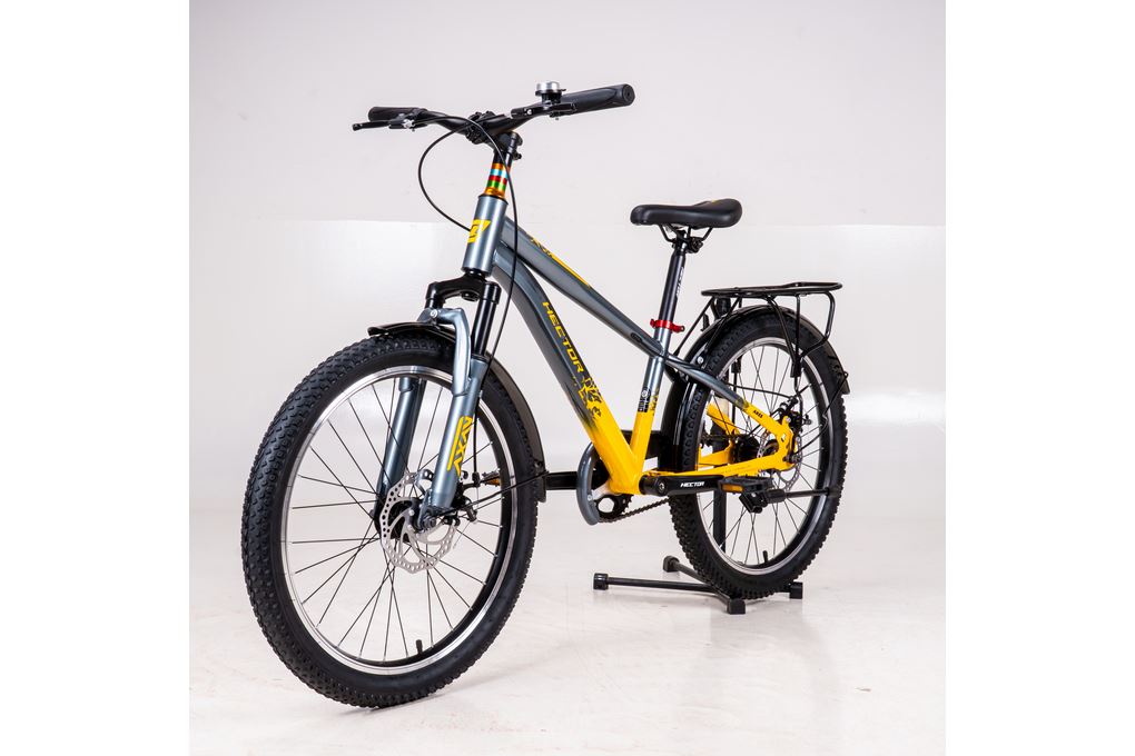 Xe Đạp Địa Hình HECTOR ARES 3B 22 INCH Xám Vàng Màu Xám