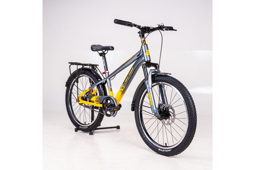Xe Đạp Địa Hình HECTOR ARES 3B 22 INCH Xám Vàng Màu Xám
