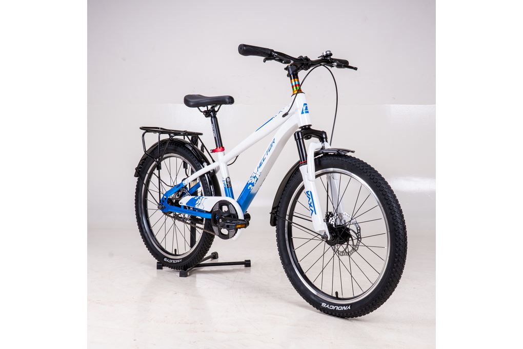 Xe Đạp Địa Hình HECTOR ARES 3B 22 INCH Trắng Xanh dương Màu Trắng