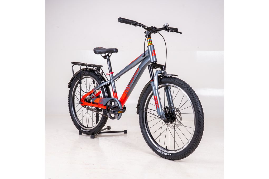Xe Đạp Địa Hình HECTOR ARES 3B 22 INCH Xám Đỏ Màu Xám