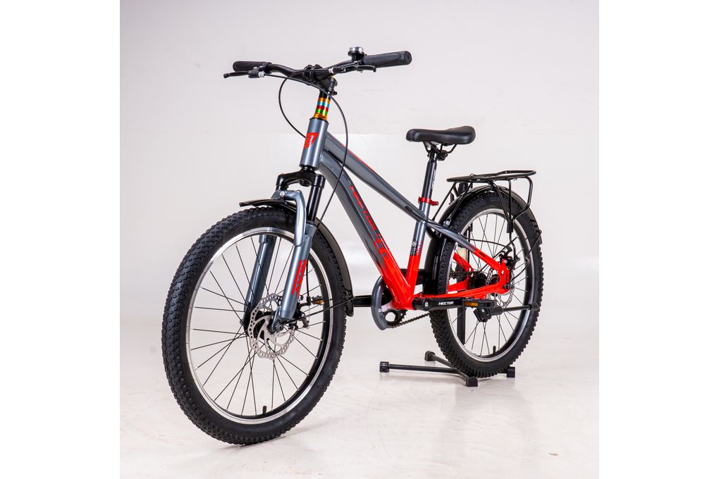 Xe Đạp Địa Hình HECTOR ARES 3B 22 INCH Xám Đỏ Màu Xám