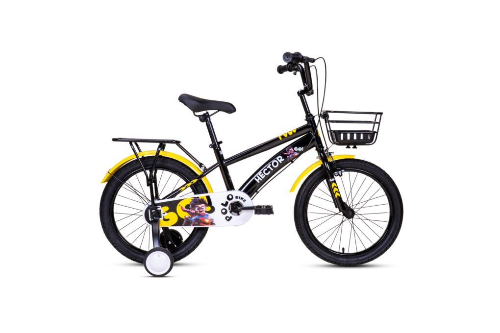 Xe Đạp Trẻ Em Nam HECTOR POLO 4B 18 INCH Đen Vàng Màu Đen