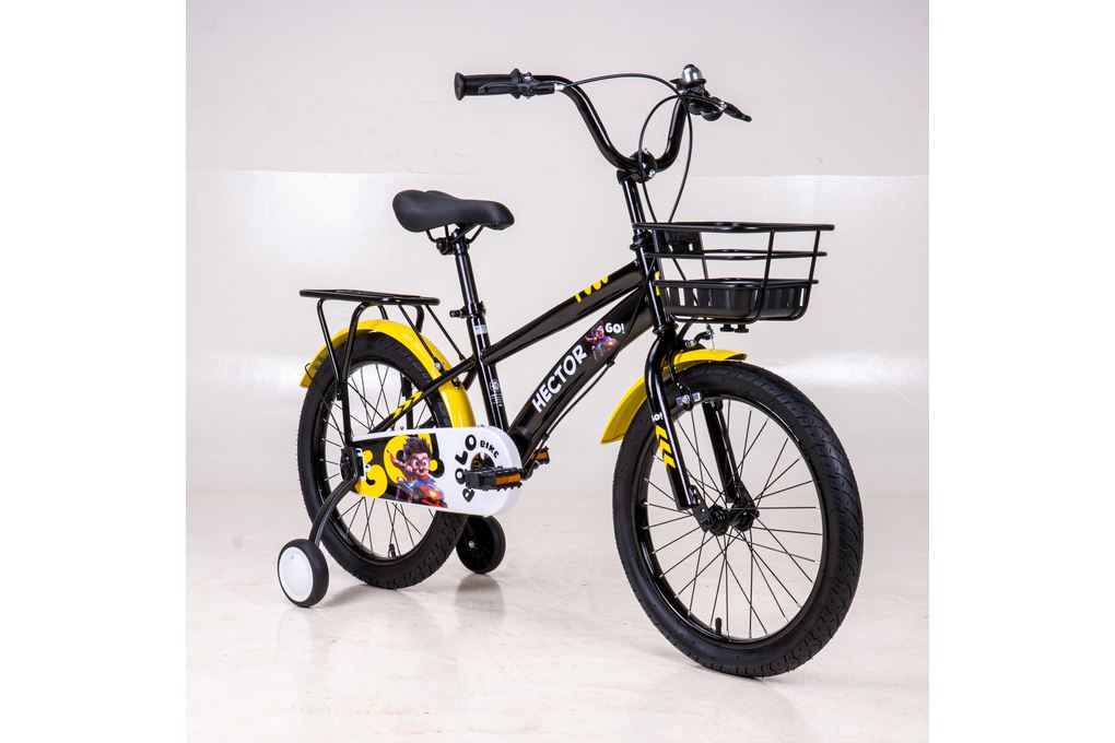 Xe Đạp Trẻ Em Nam HECTOR POLO 4B 18 INCH Đen Vàng Màu Đen