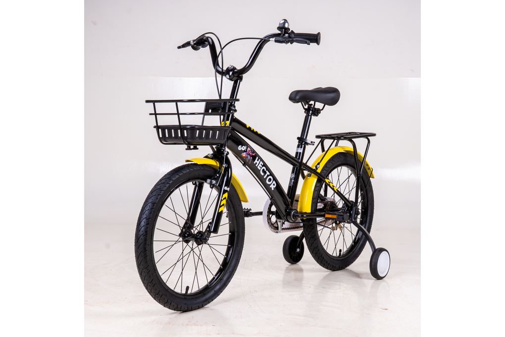 Xe Đạp Trẻ Em Nam HECTOR POLO 4B 18 INCH Đen Vàng Màu Đen