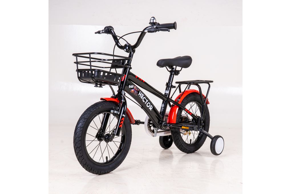 Xe Đạp Trẻ Em Nam HECTOR POLO 2B 14 INCH Đen Đỏ Màu Đen