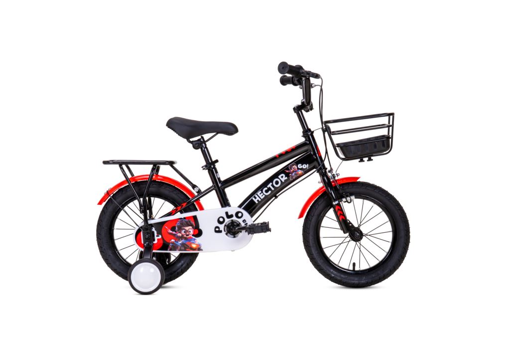 Xe Đạp Trẻ Em Nam HECTOR POLO 2B 14 INCH Đen Đỏ Màu Đen