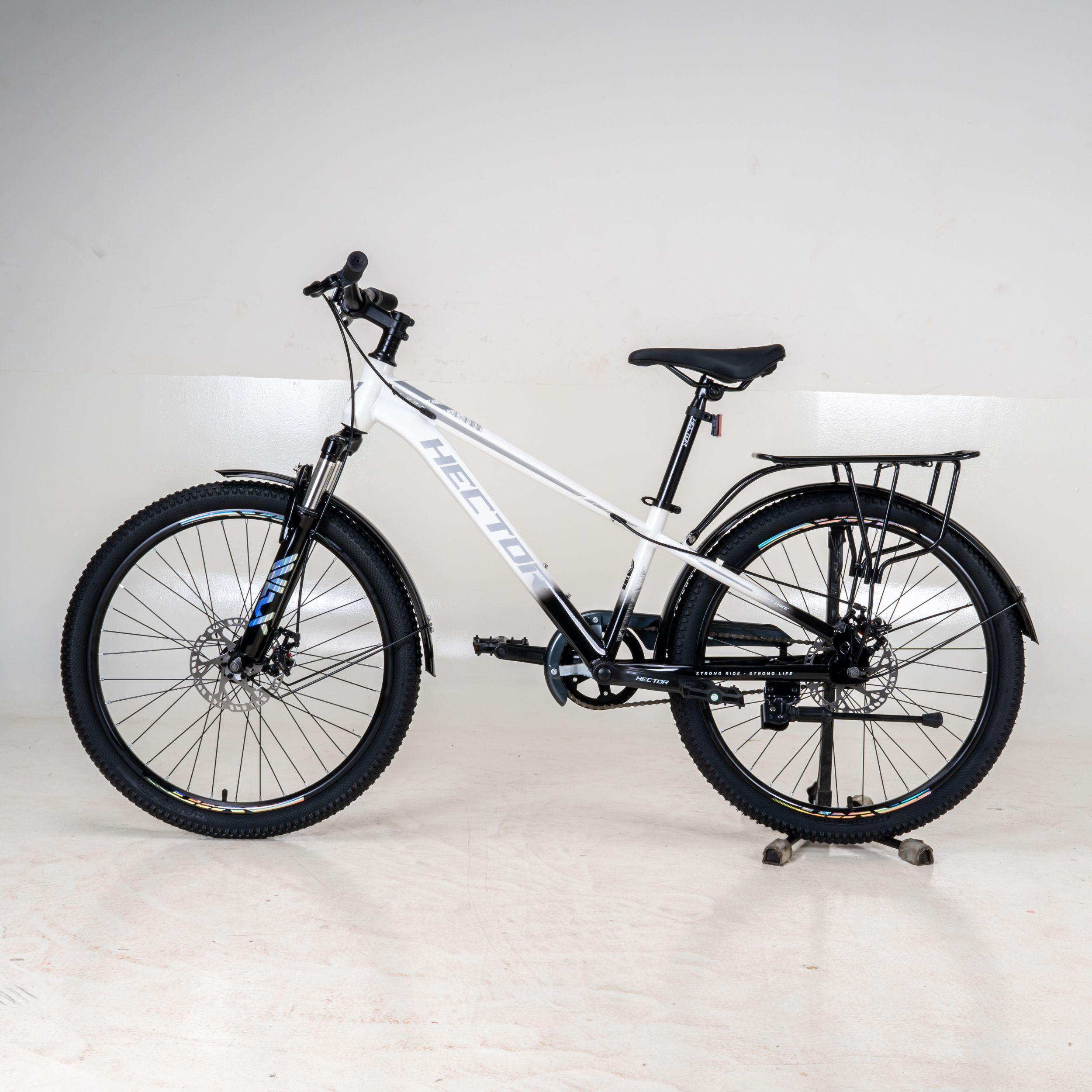 Xe Đạp Địa Hình HECTOR LOOK 1B 24 INCH Trắng Màu Trắng
