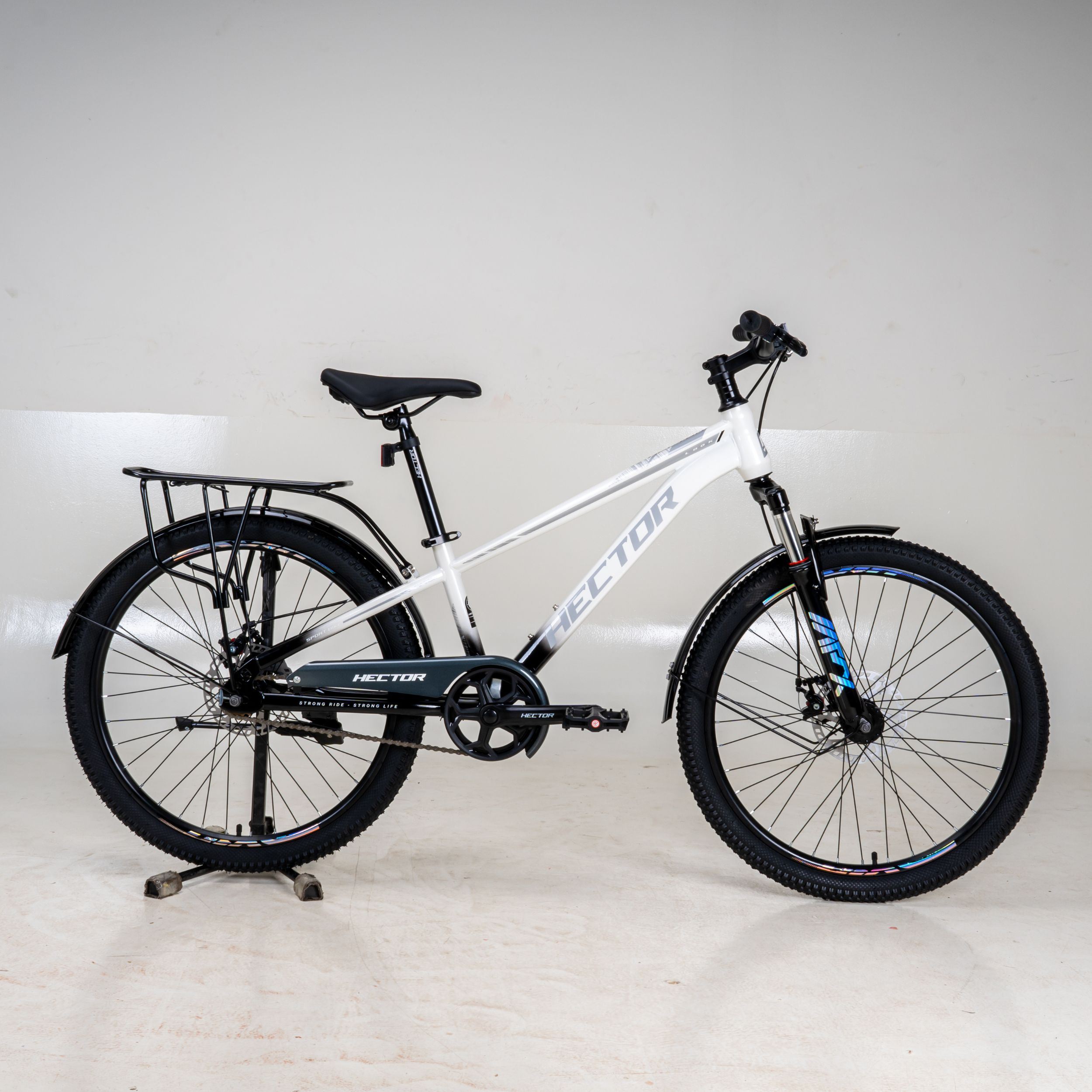 Xe Đạp Địa Hình HECTOR LOOK 1B 24 INCH Trắng Màu Trắng