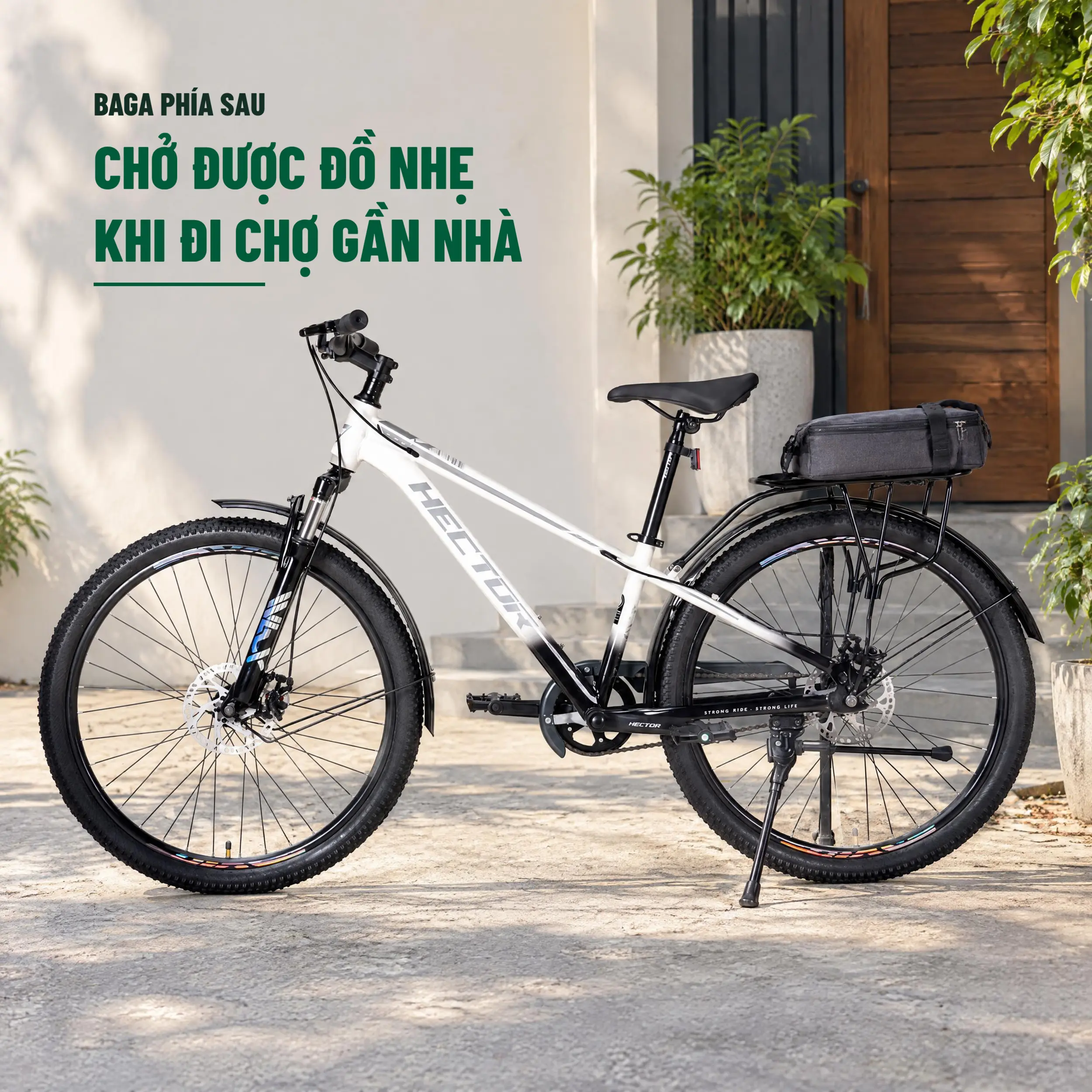 Xe Đạp Địa Hình HECTOR LOOK 2B 26 INCH Trắng Màu Trắng