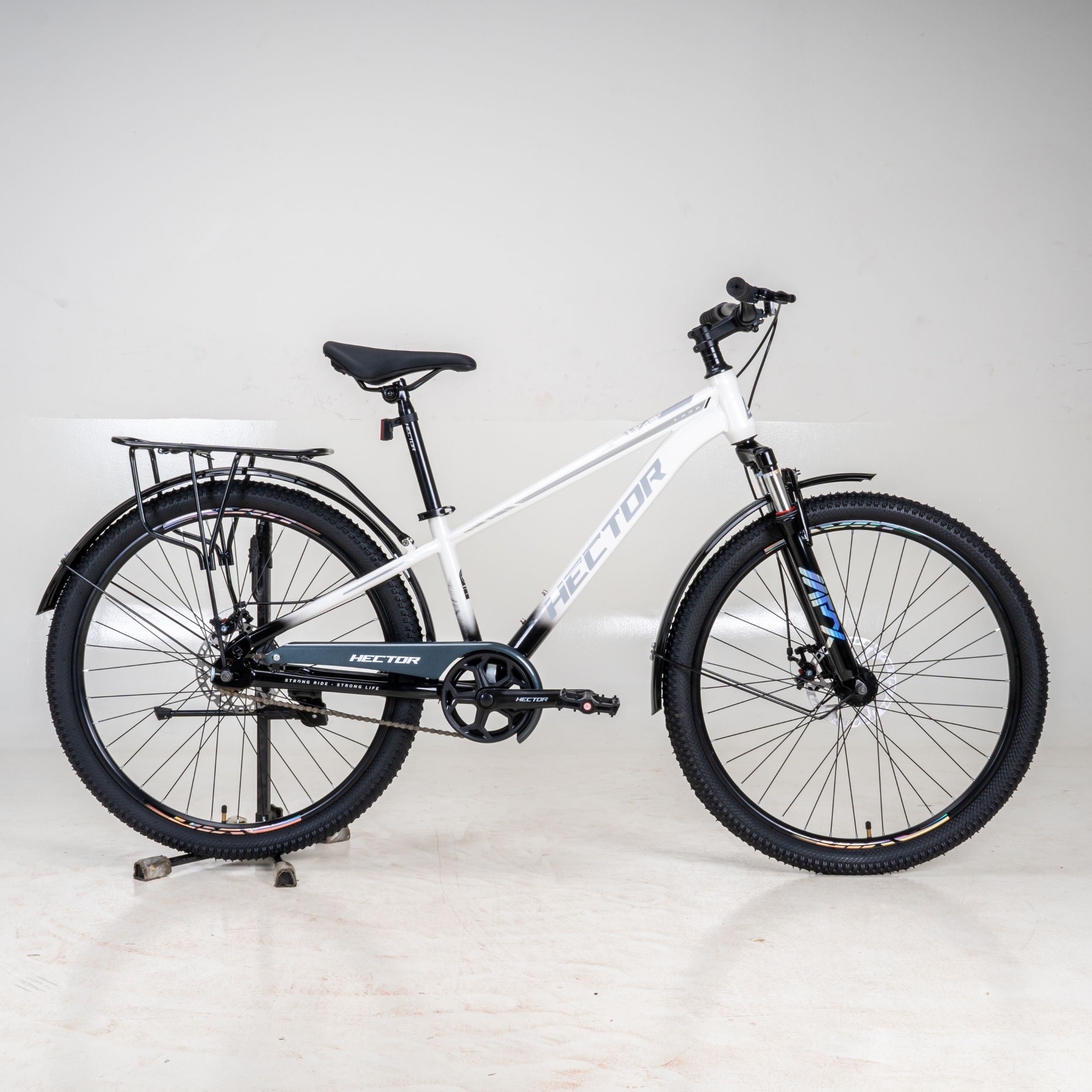 Xe Đạp Địa Hình HECTOR LOOK 2B 26 INCH Trắng Màu Trắng
