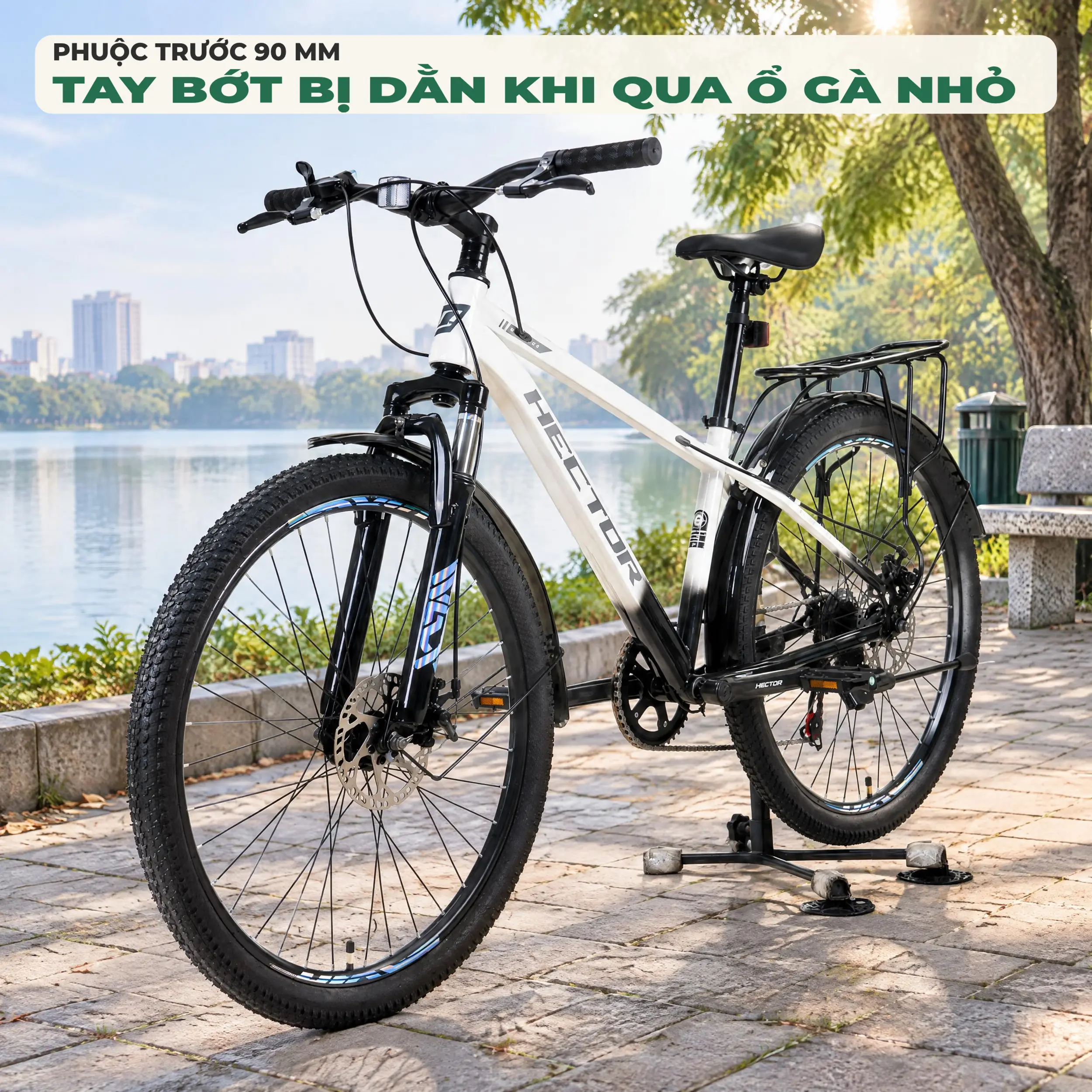 Xe Đạp Địa Hình HECTOR STRONG 2B 26 INCH Trắng Màu Trắng