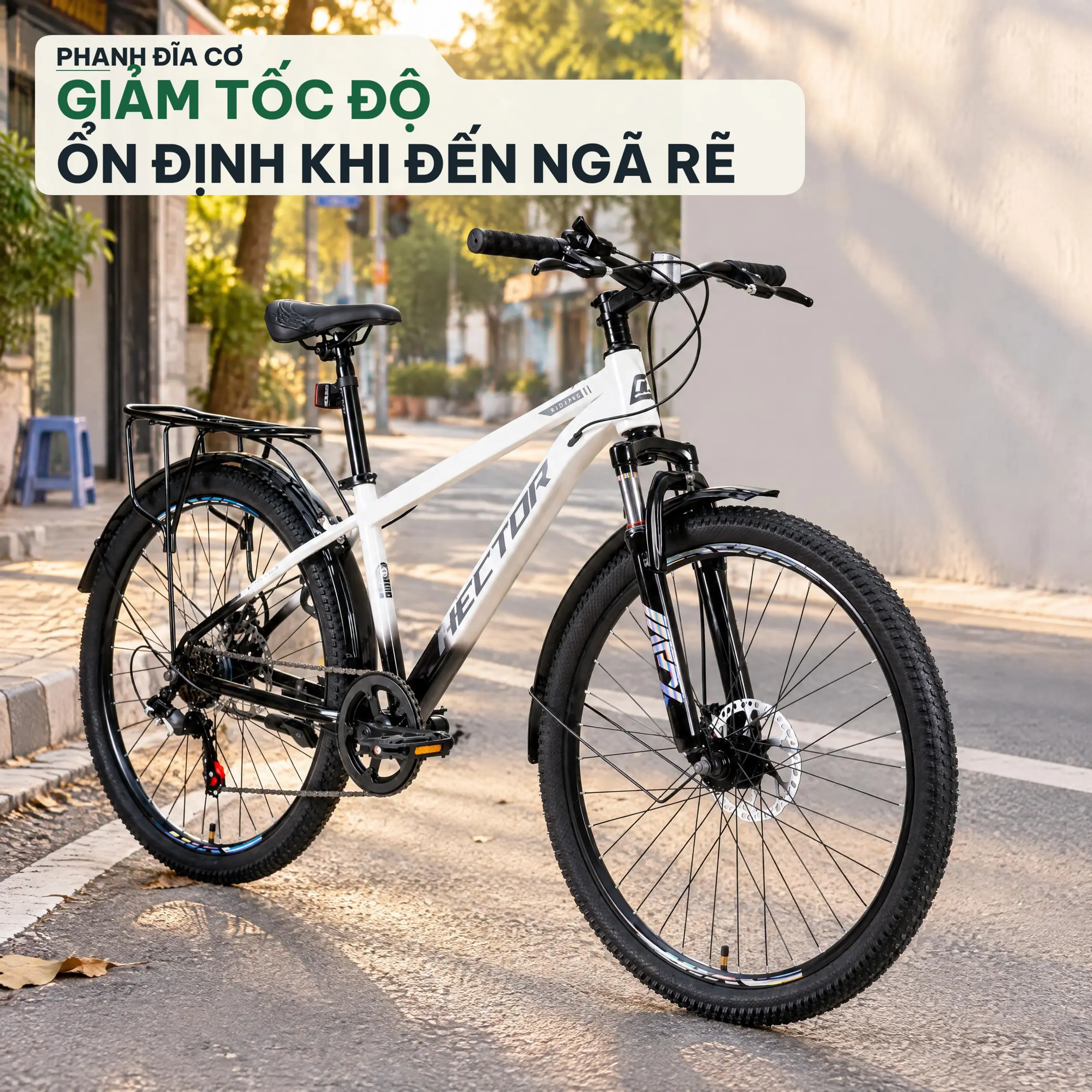 Xe Đạp Địa Hình HECTOR STRONG 2B 26 INCH Trắng Màu Trắng