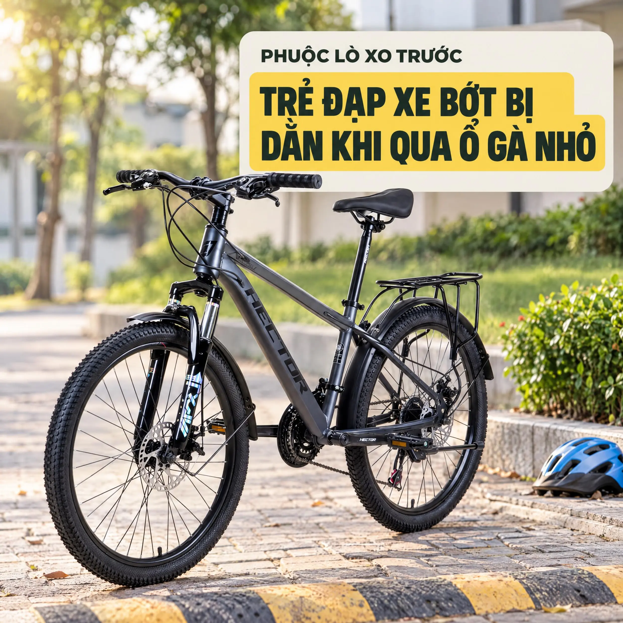 Xe Đạp Địa Hình HECTOR FUJI 1B 24 INCH Xám đậm Màu Xám