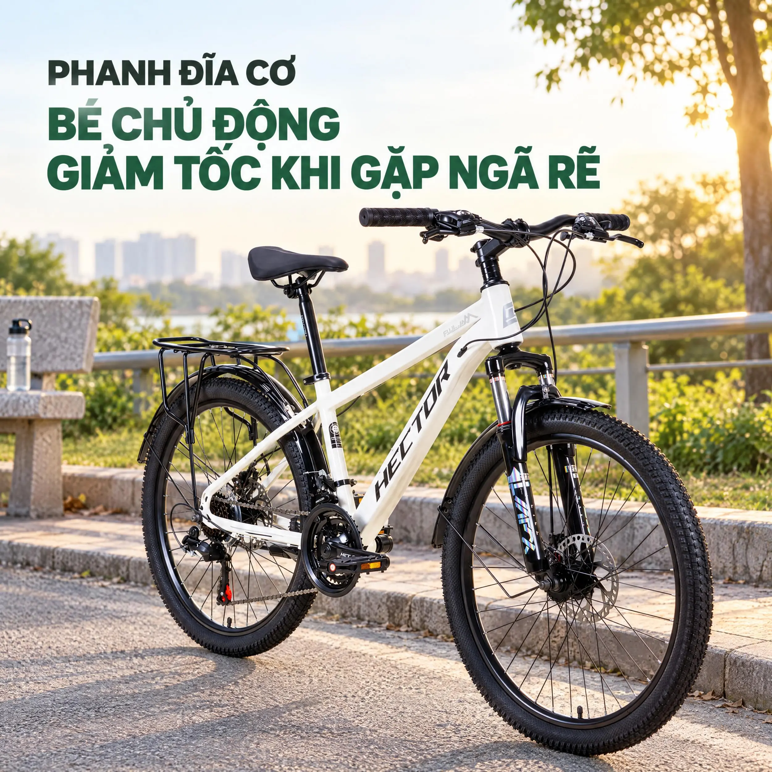 Xe Đạp Địa Hình HECTOR FUJI 1B 24 INCH Trắng Màu Trắng