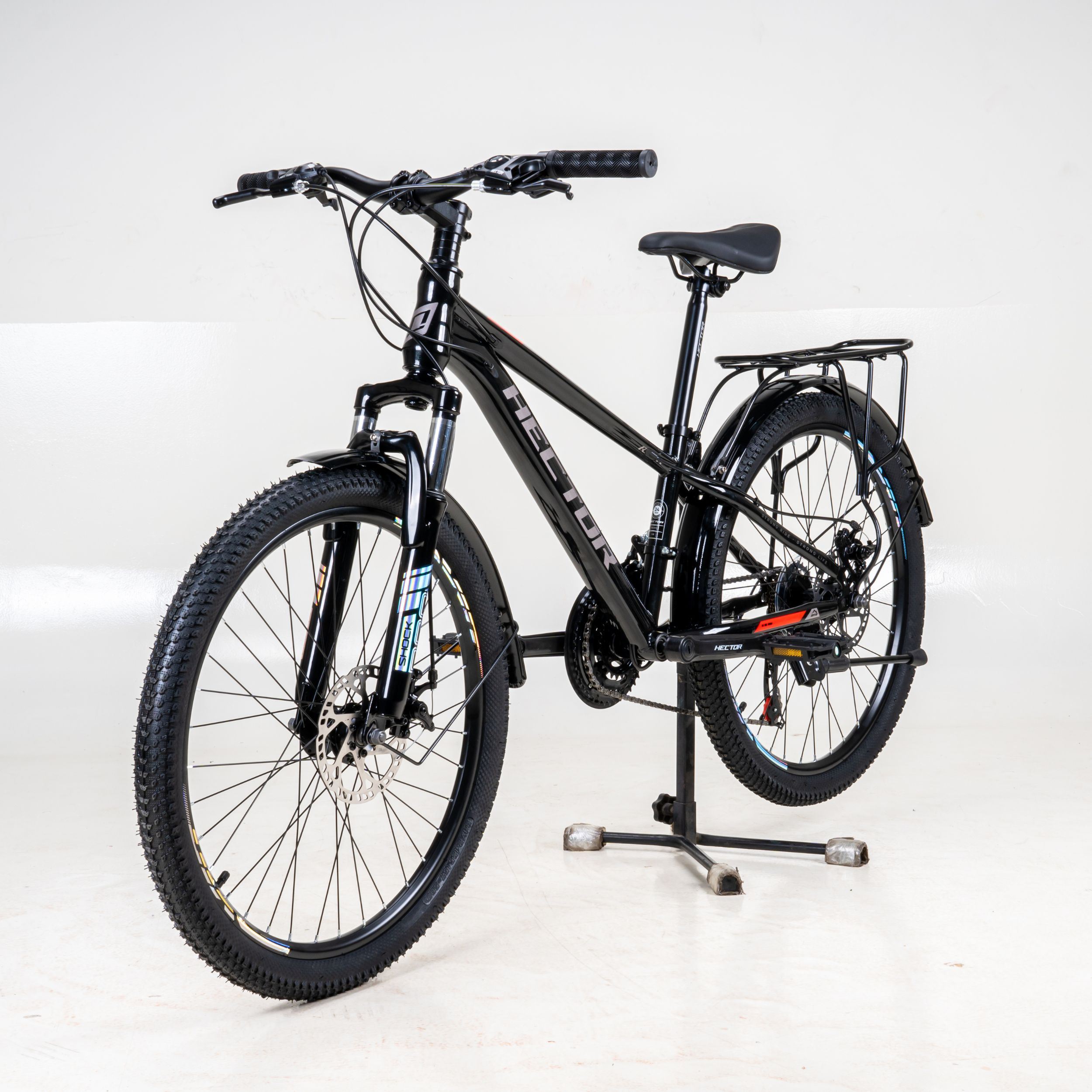 Xe Đạp Địa Hình HECTOR RIDER 1B 24 INCH Đen Màu Đen