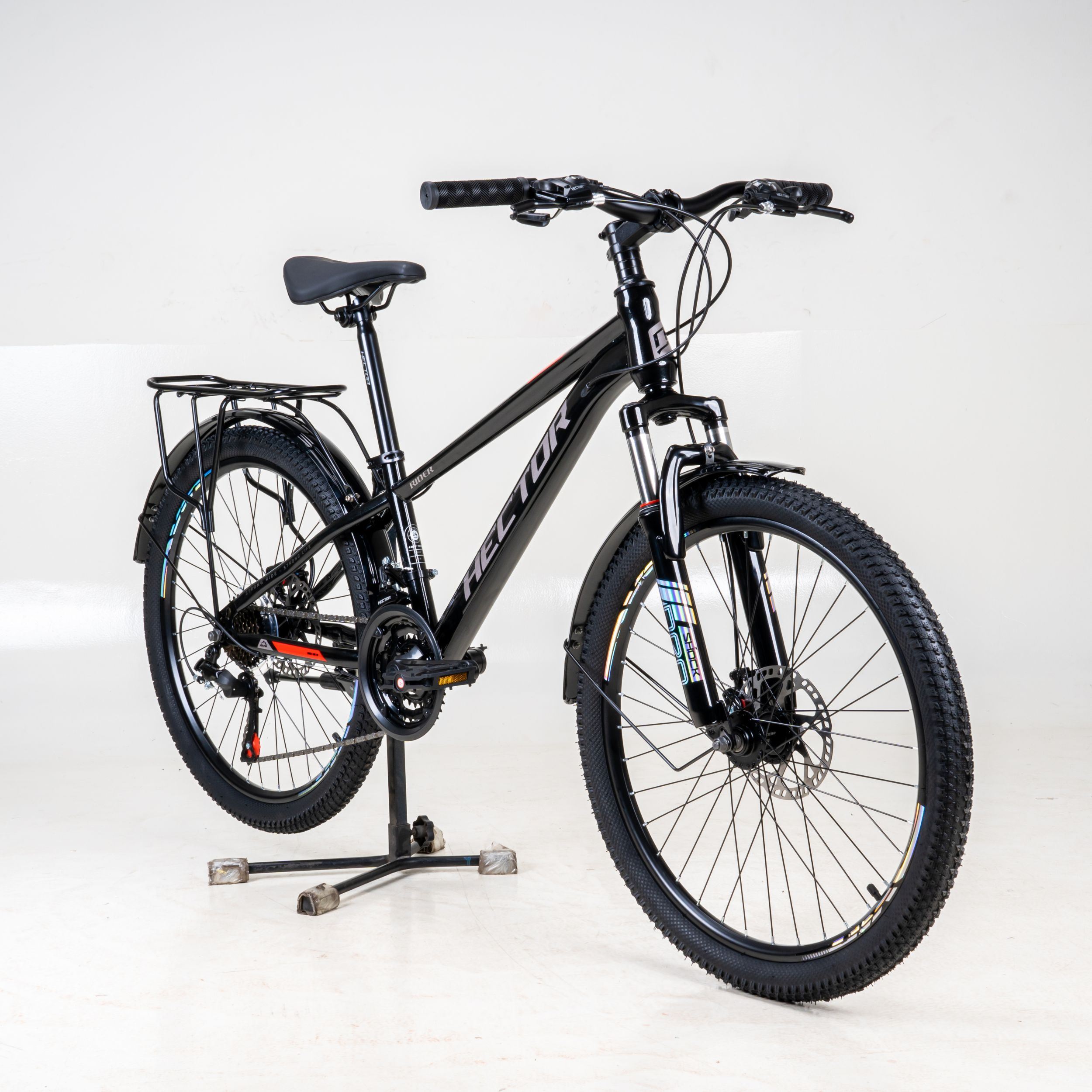 Xe Đạp Địa Hình HECTOR RIDER 1B 24 INCH Đen Màu Đen