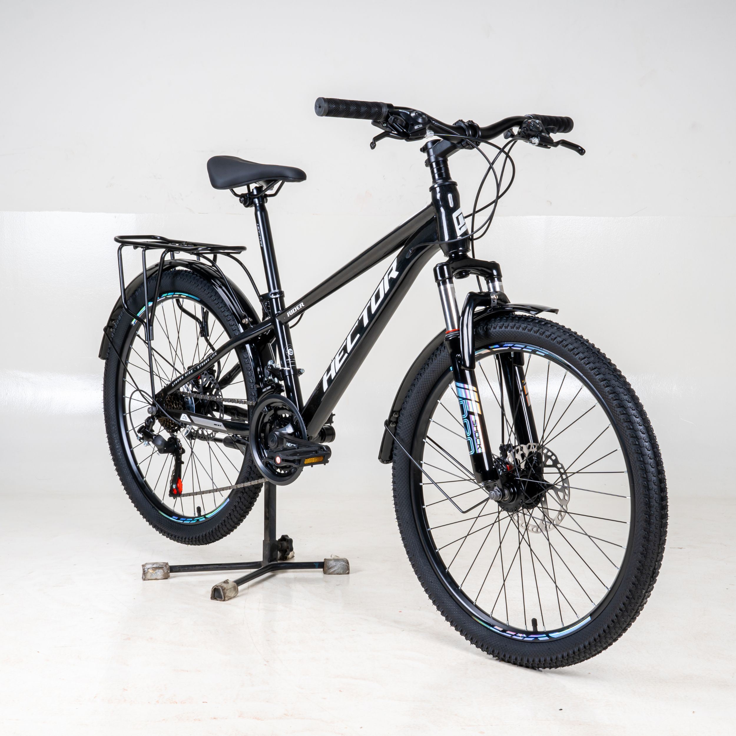 Xe Đạp Địa Hình HECTOR RIDER 1B 24 INCH Đen ánh kim Màu Đen