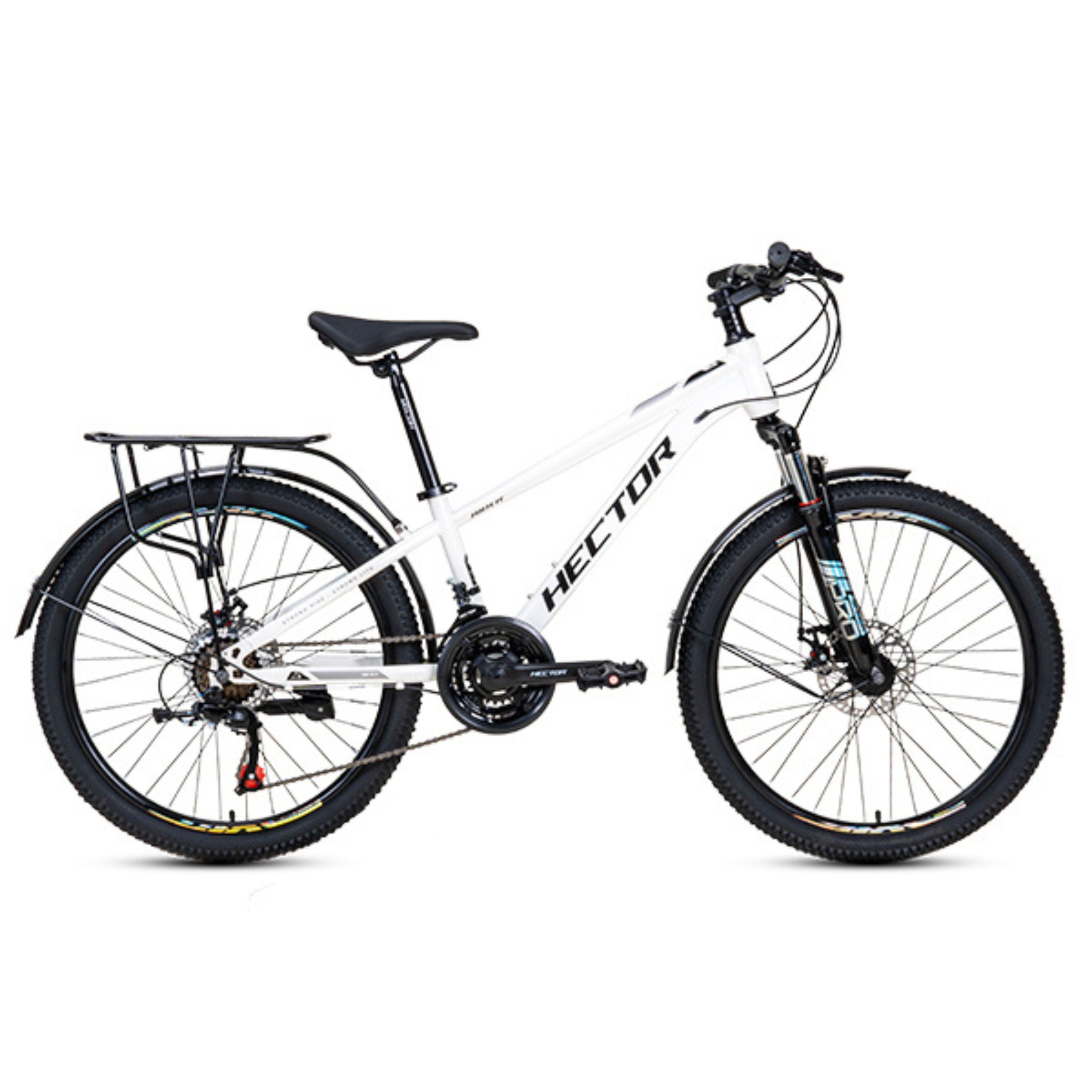 Xe Đạp Địa Hình HECTOR RIDER 1B 24 INCH Trắng Màu Trắng