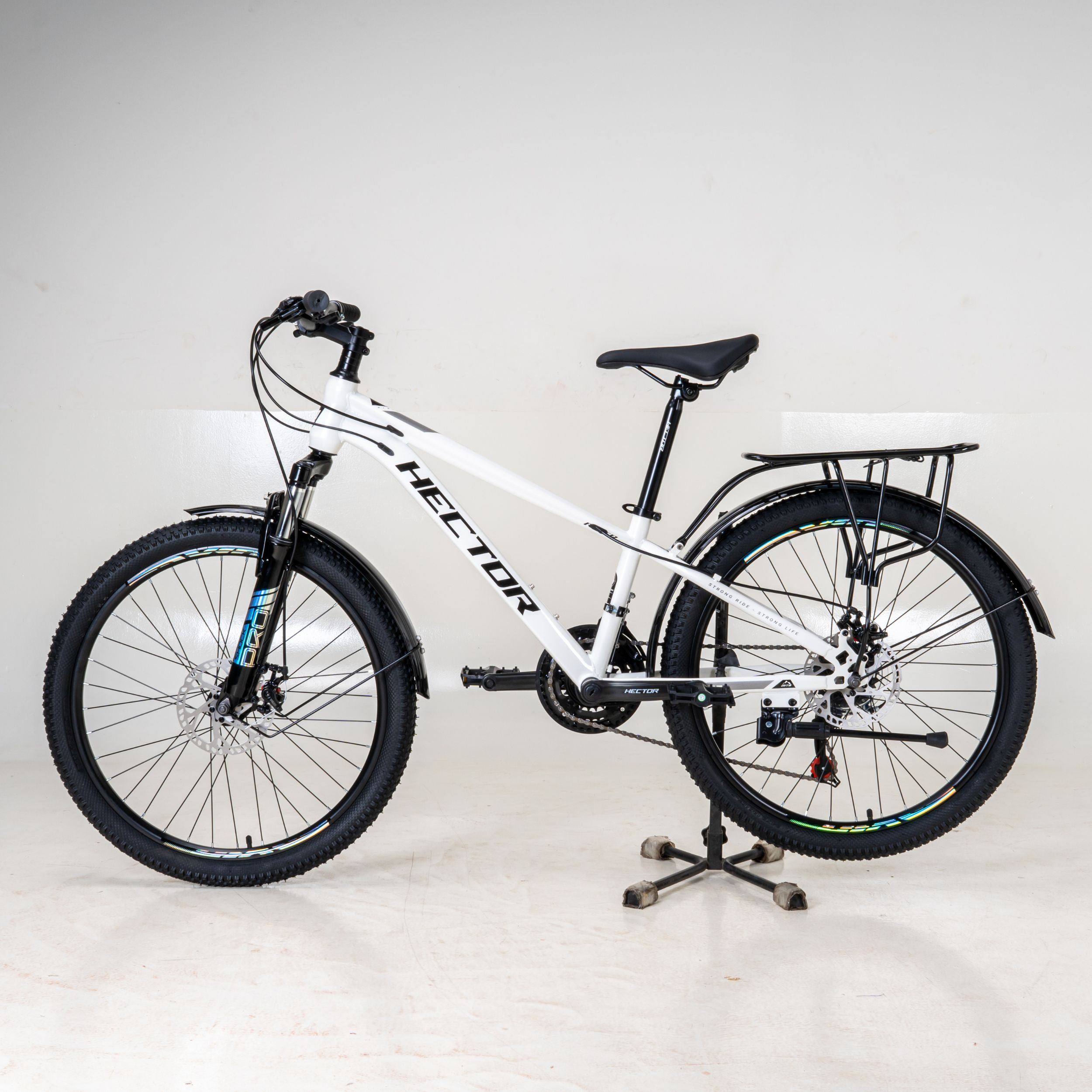 Xe Đạp Địa Hình HECTOR RIDER 1B 24 INCH Trắng Màu Trắng