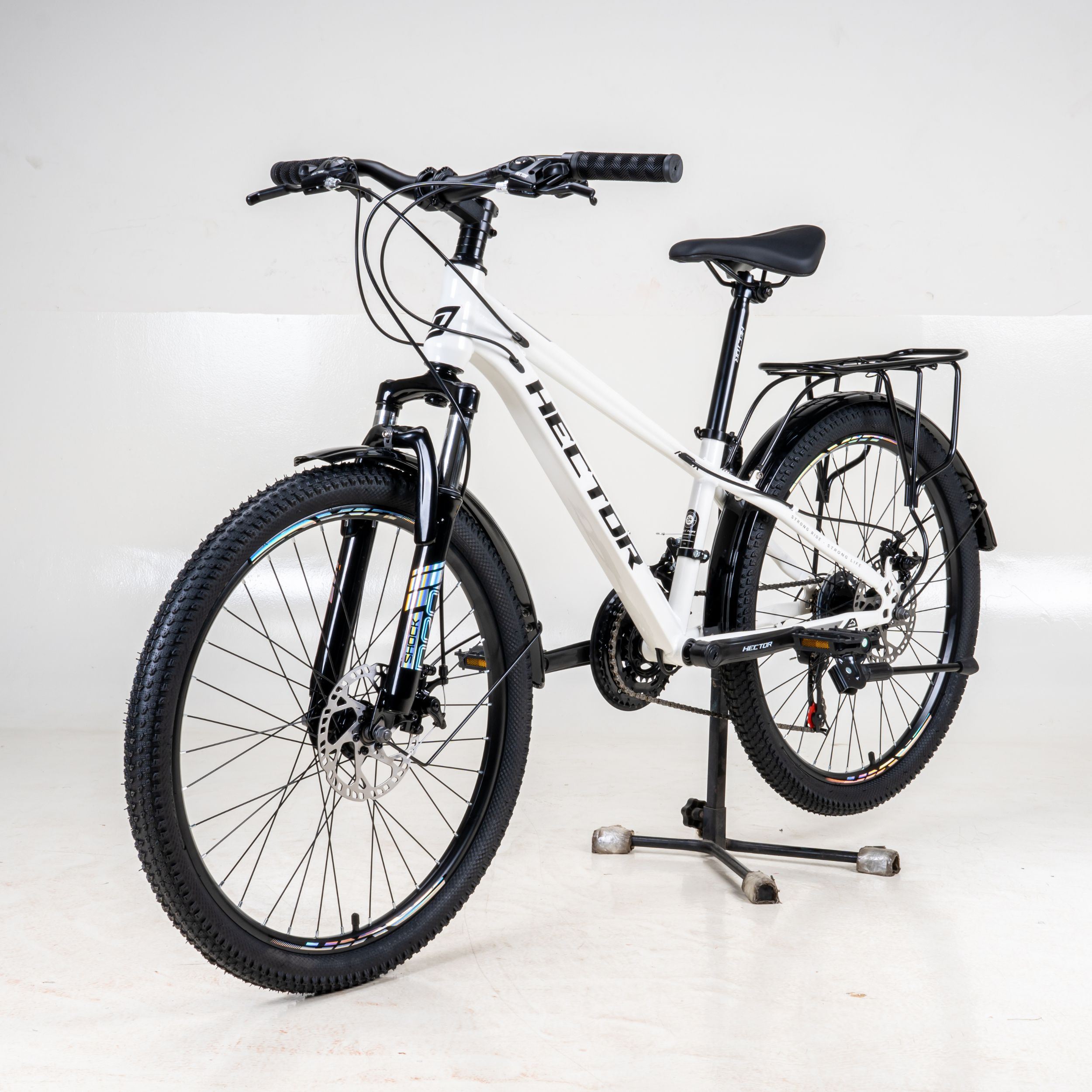 Xe Đạp Địa Hình HECTOR RIDER 1B 24 INCH Trắng Màu Trắng