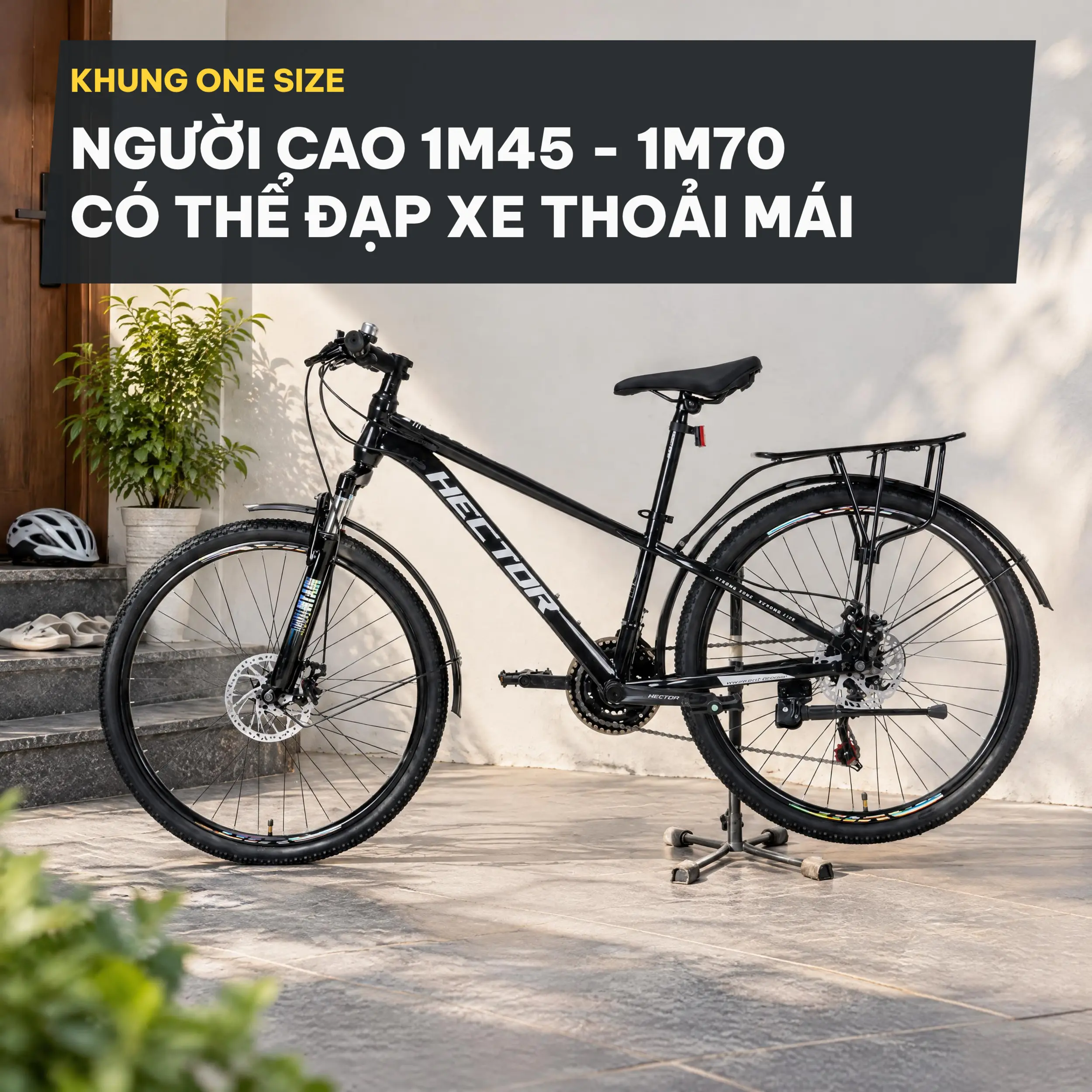 Xe Đạp Địa Hình HECTOR APOLLO 2B 26 INCH Đen ánh kim - Phù hợp người lớn Xe Đạp Địa Hình HECTOR APOLLO 2B 26 INCH Đen ánh kim - Phù hợp người lớn