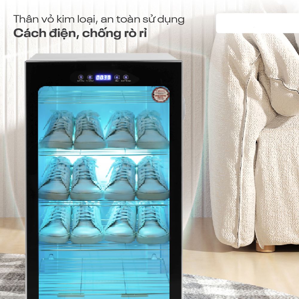 Tủ sấy giày Fujihome SD128 Màu Bạc