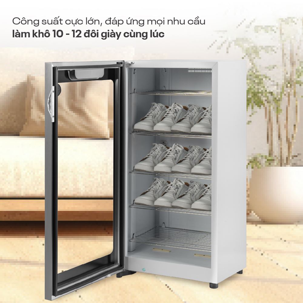 Tủ sấy giày Fujihome SD128 Màu Bạc