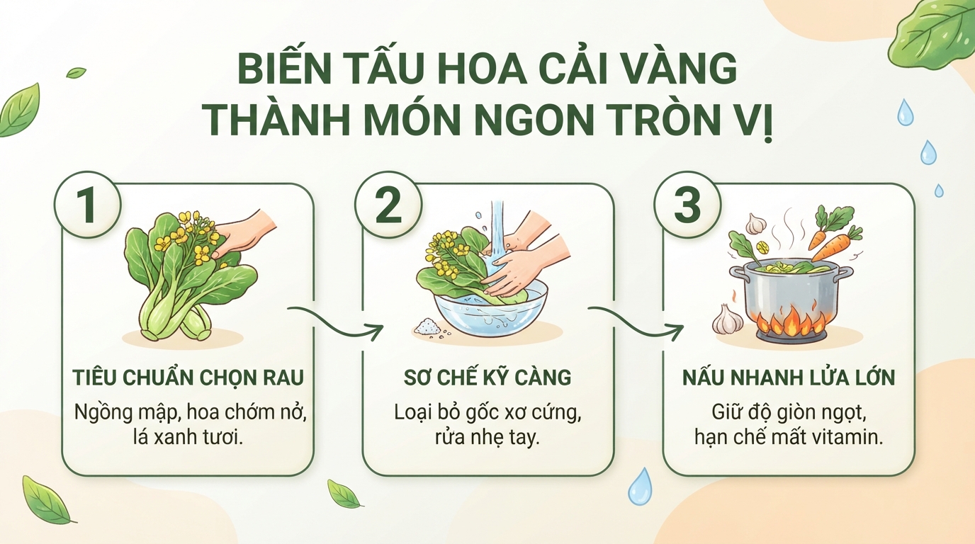 Hoa cải vàng có ăn được không? Giá trị dinh dưỡng và cách sử dụng