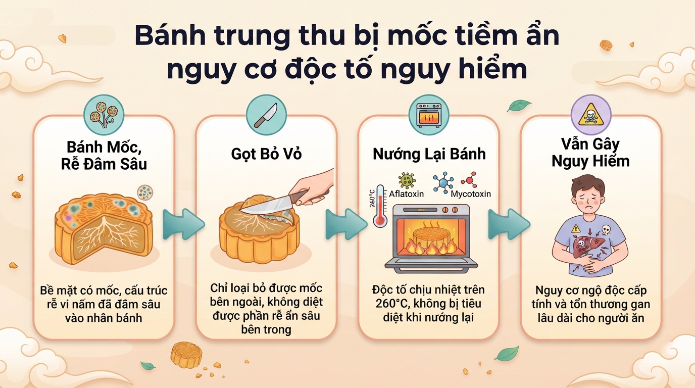 Bánh trung thu mốc ăn được không? Nguyên nhân và xử lý đúng cách