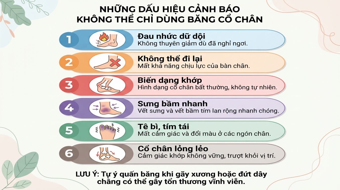 Băng cổ chân: Cách chọn, sử dụng và khi nào cần đi khám?