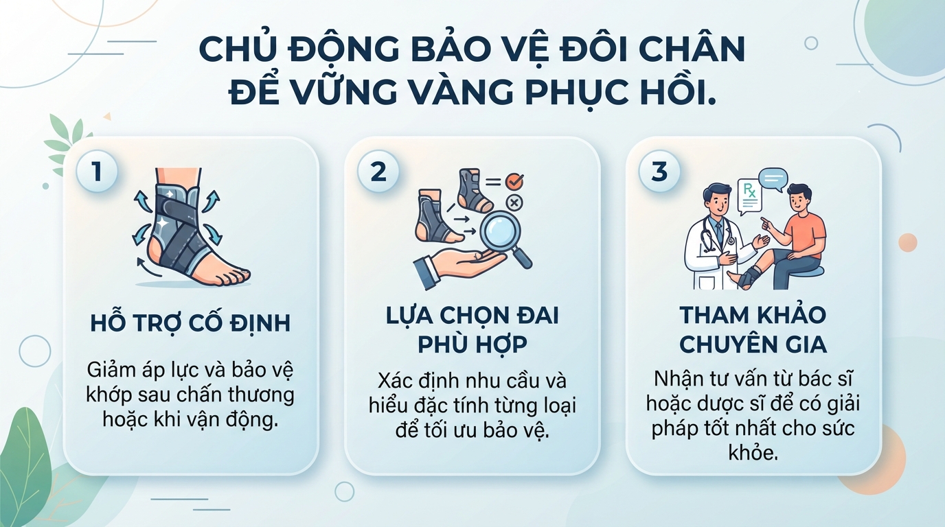 Băng cổ chân: Cách chọn, sử dụng và khi nào cần đi khám?
