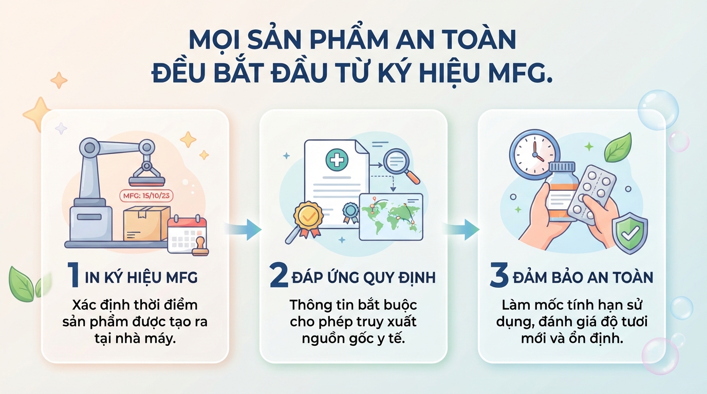 MFG là gì? Cách đọc ngày sản xuất trên thuốc và mỹ phẩm