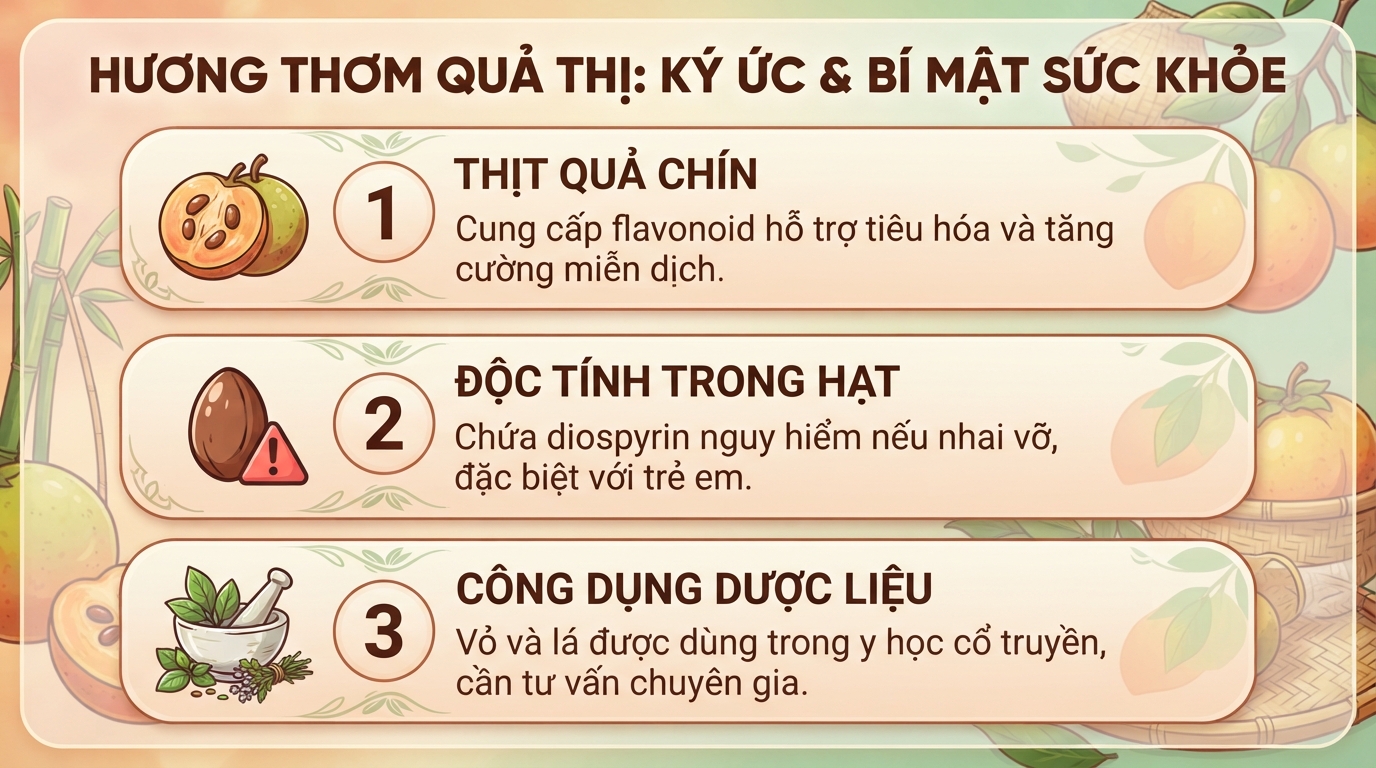 Quả thị ăn được không? Tác dụng, lưu ý và cách thưởng thức đúng cách