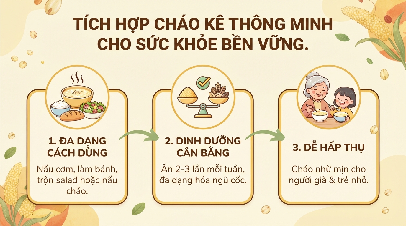 Cháo kê: 5 tác dụng sức khỏe và cách nấu hạt kê thơm ngon, sánh mịn tại nhà