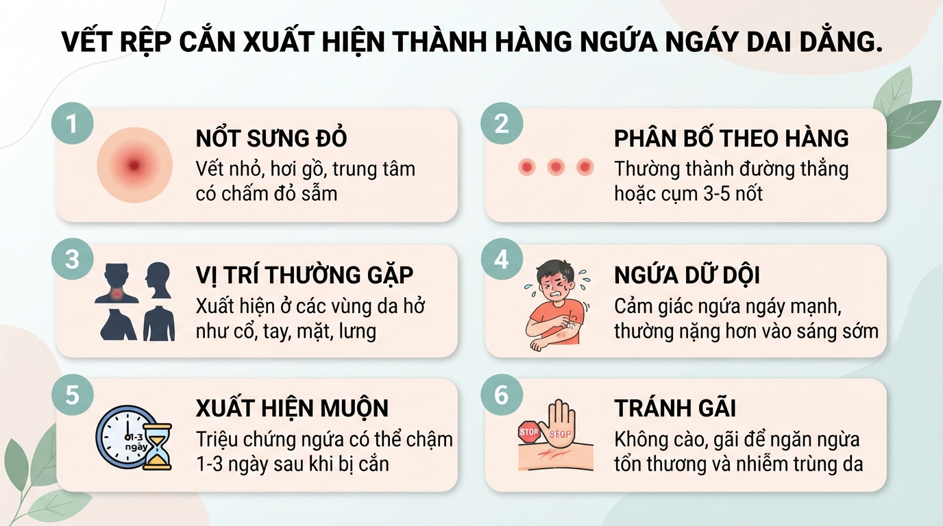 Con rệp giường: Dấu hiệu nhận biết vết cắn và cách xử lý đúng cách