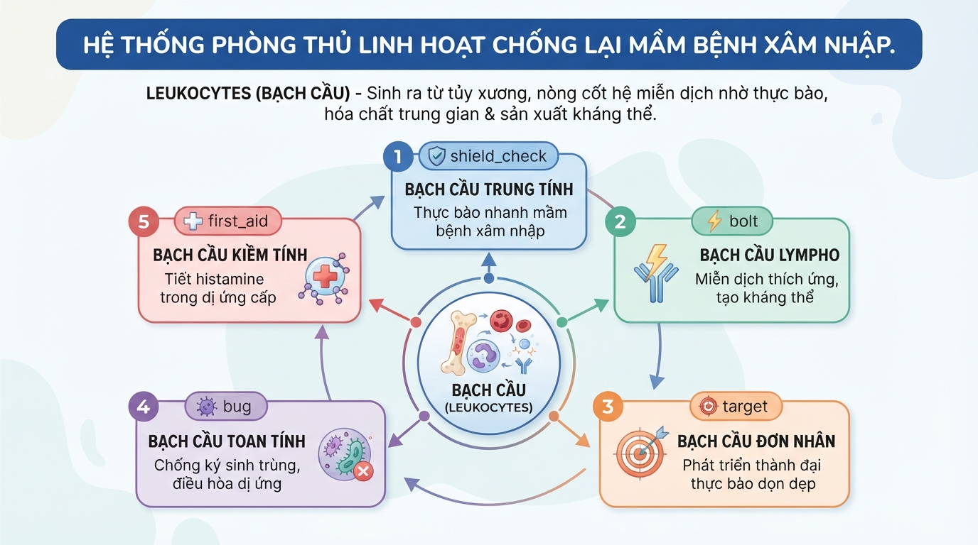Leukocytes là gì? Ý nghĩa chỉ số bạch cầu trong xét nghiệm máu