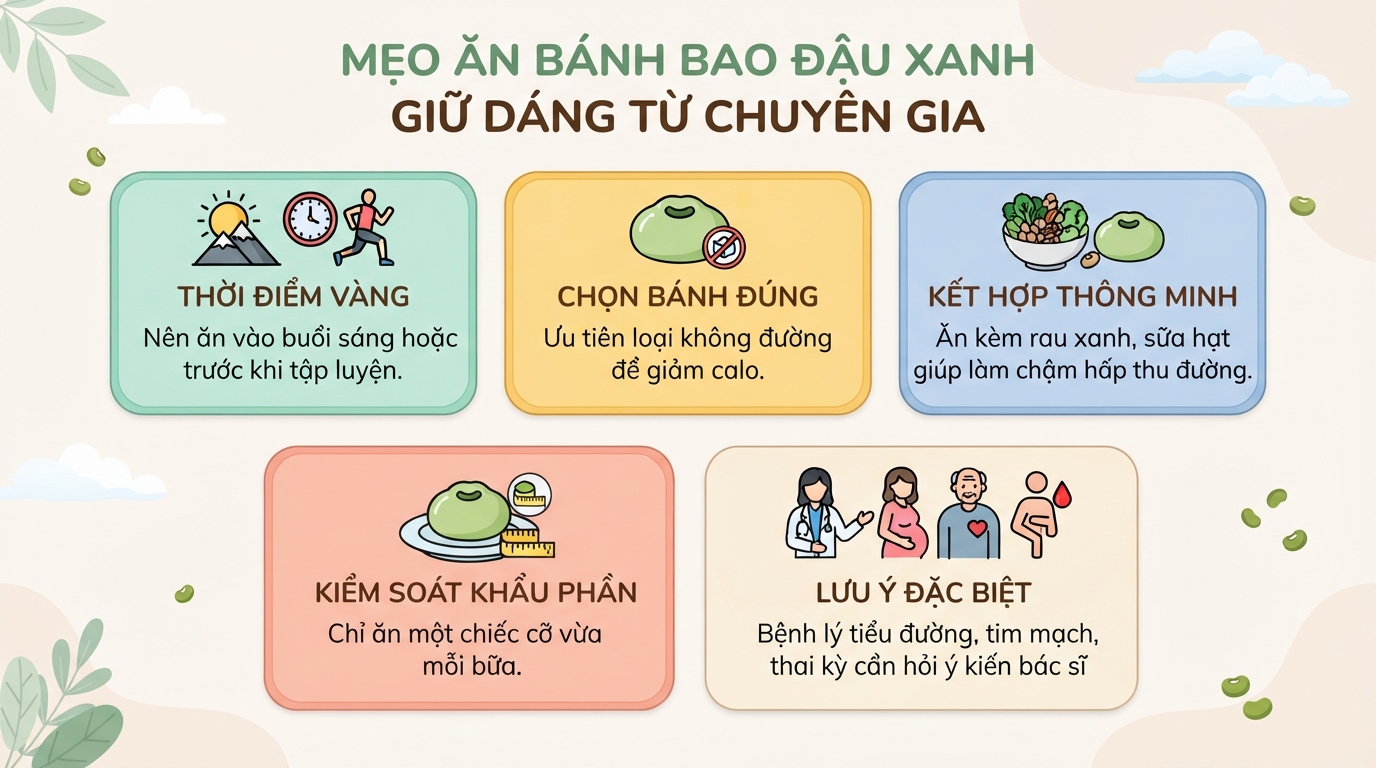 Bánh bao đậu xanh bao nhiêu calo? Mẹo ăn bánh bao không tăng cân