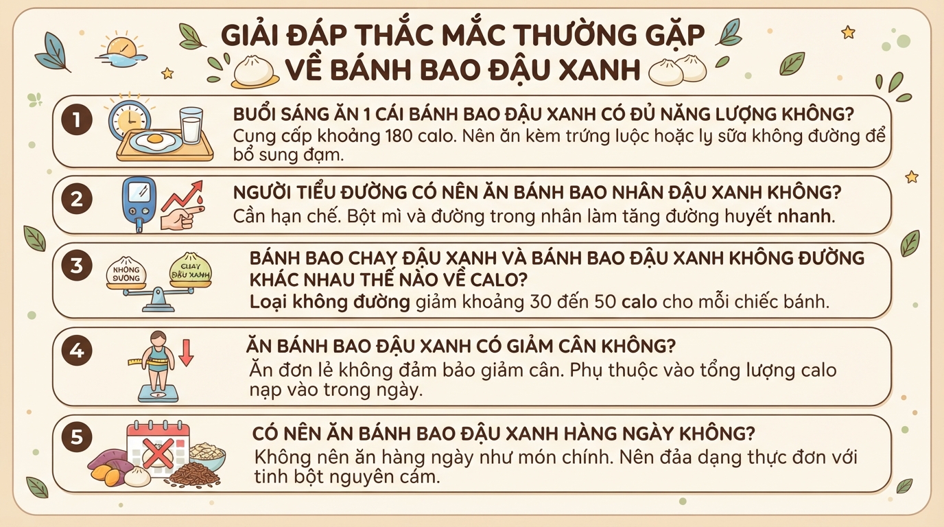 Bánh bao đậu xanh bao nhiêu calo? Mẹo ăn bánh bao không tăng cân