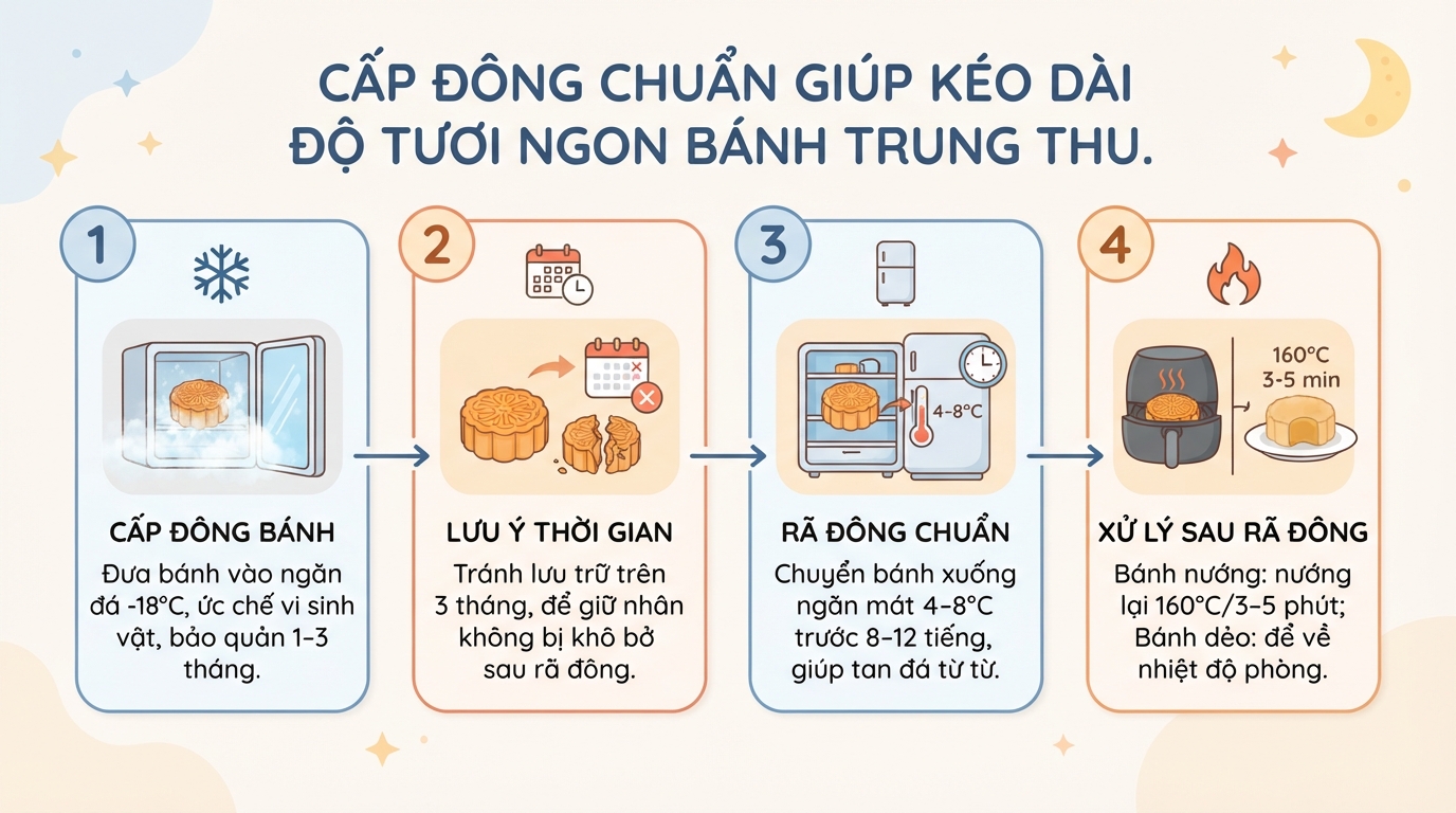 Bánh trung thu để được bao lâu? Cách bảo quản bánh an toàn