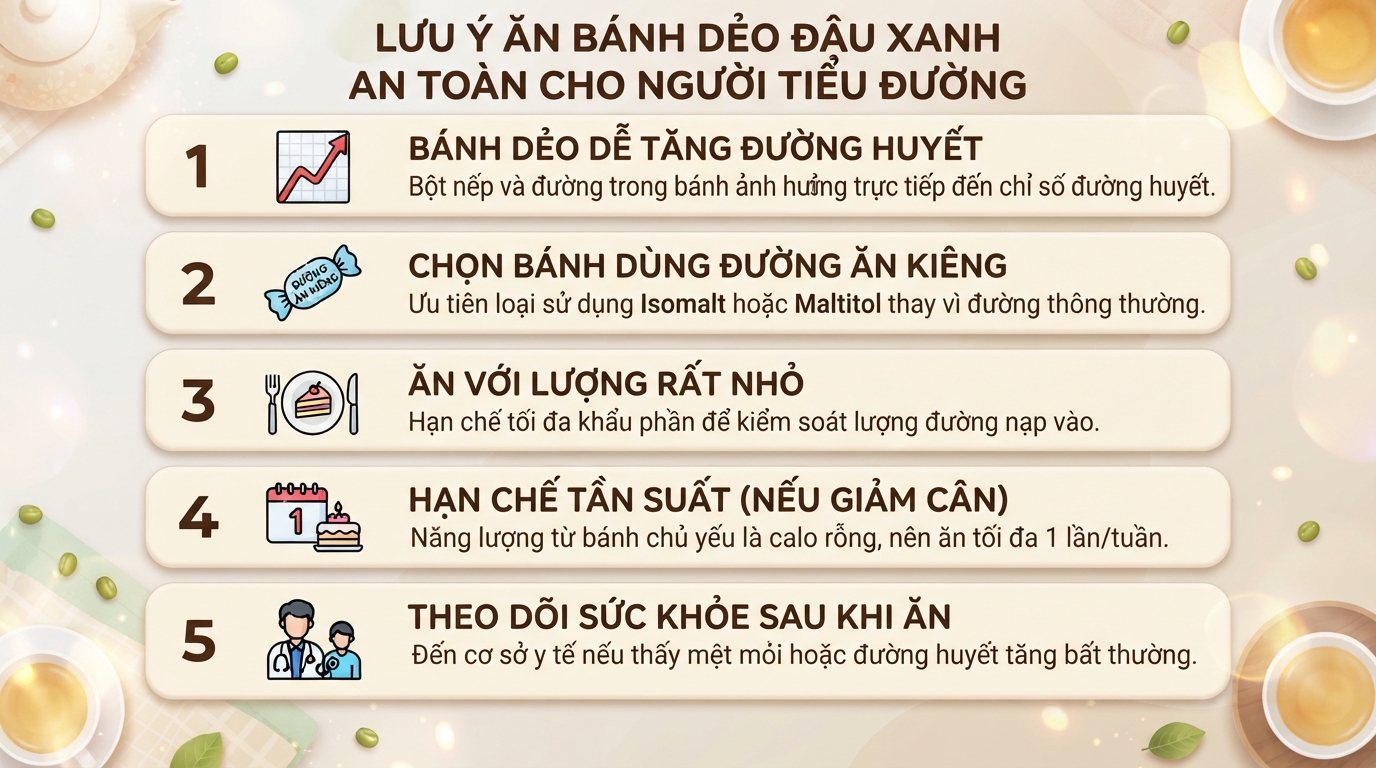 Bánh dẻo đậu xanh bao nhiêu calo? Cách thưởng thức không lo tăng cân