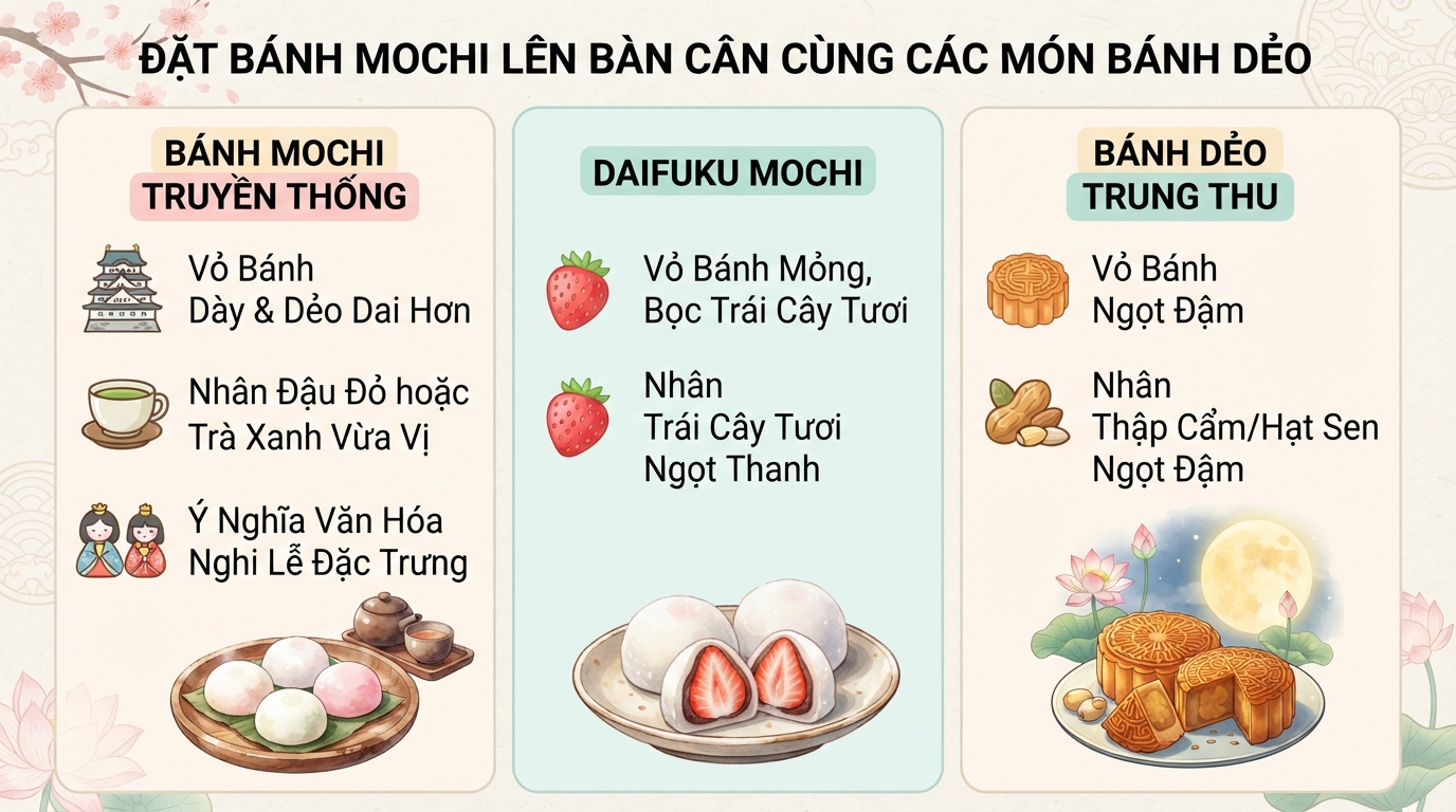 Bánh mochi: cách làm chuẩn dẻo ngon và lưu ý sức khỏe khi ăn