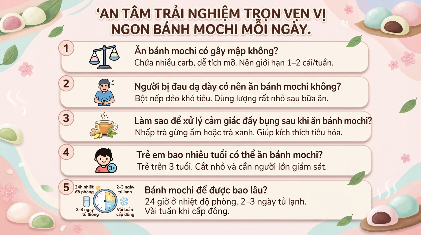 Bánh mochi: cách làm chuẩn dẻo ngon và lưu ý sức khỏe khi ăn
