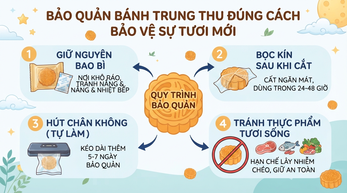 Bánh trung thu để được bao lâu? Cách bảo quản bánh an toàn