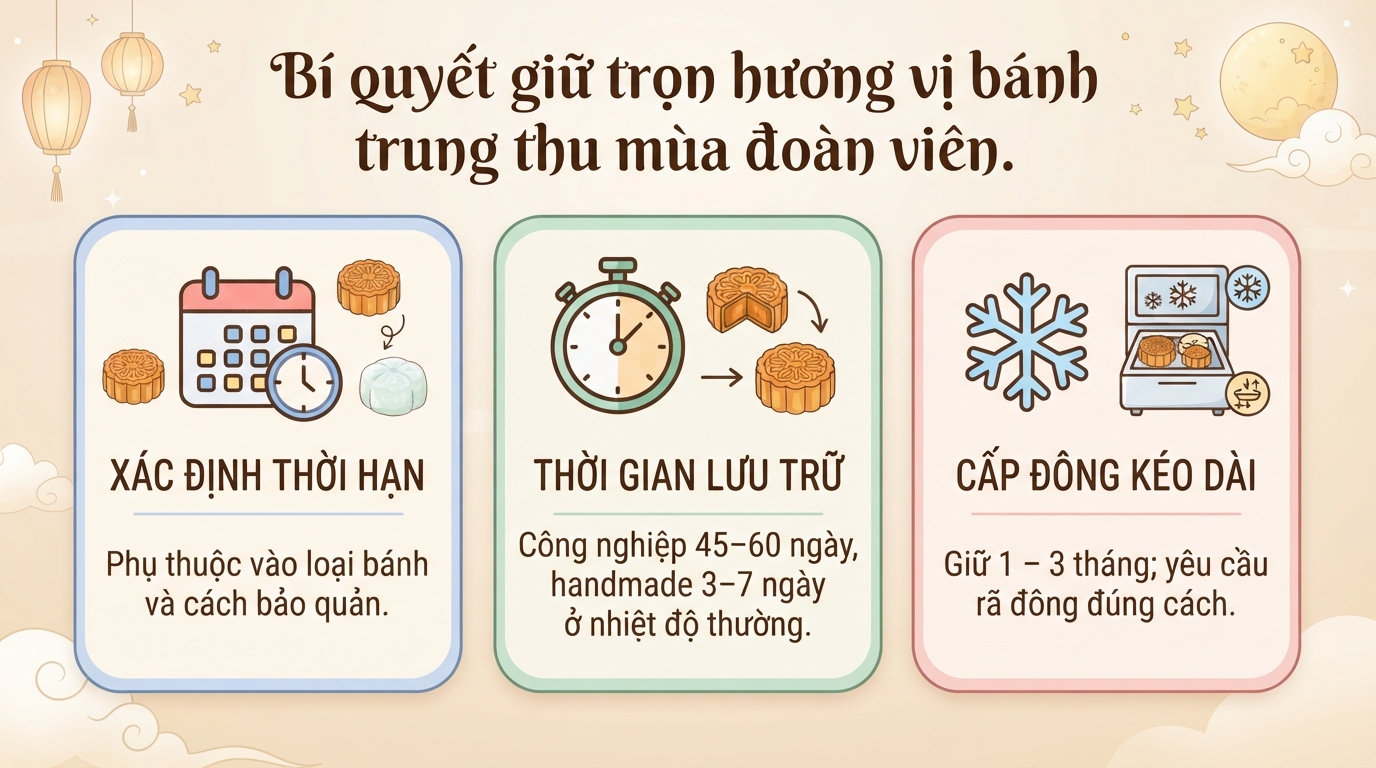 Bánh trung thu để được bao lâu? Cách bảo quản bánh an toàn