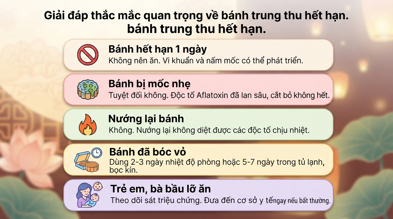 Bánh trung thu hết hạn có ăn được không?