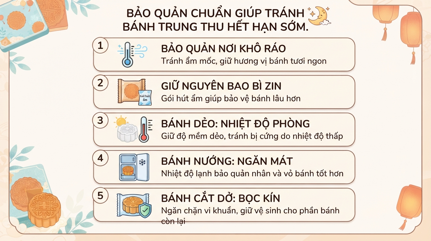 Bánh trung thu hết hạn có ăn được không?